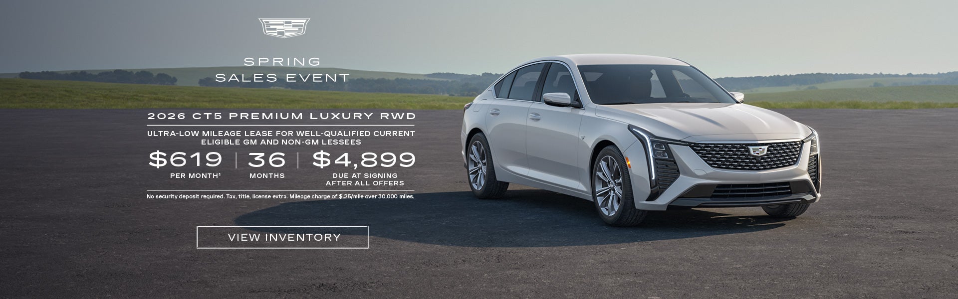 2026 CT5 PREMIUM LUXURY. Ultra low mileage lease for well qualified current eligible GM and non-G...